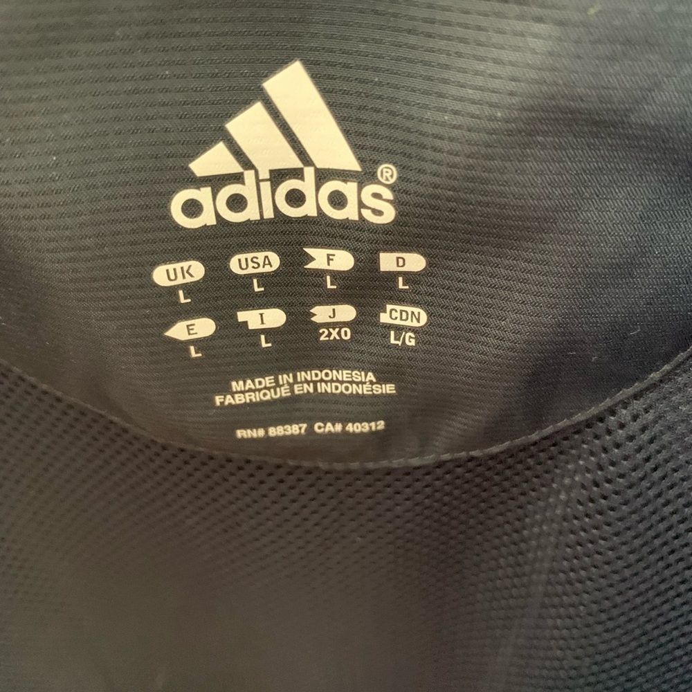 Adidas Men’s Jacket Black withe 3 Blue Stripes - Picture 2 of 5